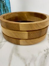 Load image into Gallery viewer, Groovy Purple Resin Wooden Bowl