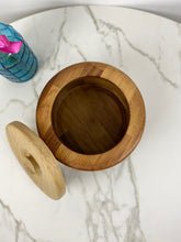 Load image into Gallery viewer, Wooden Biscuit Bowl with Lid

