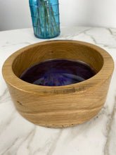 Load image into Gallery viewer, Chunky Purple Resin &amp; Wooden Bowl
