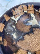 Load image into Gallery viewer, Purple &amp; Pearlescent Resin &amp; Wood Bowl
