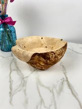 Load image into Gallery viewer, Wooden Burl Bowl with Natural Handles